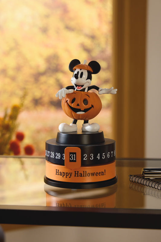Disney Jack-o'-Lantern Mickey Mouse Halloween Countdown Calendar Statue, 7"