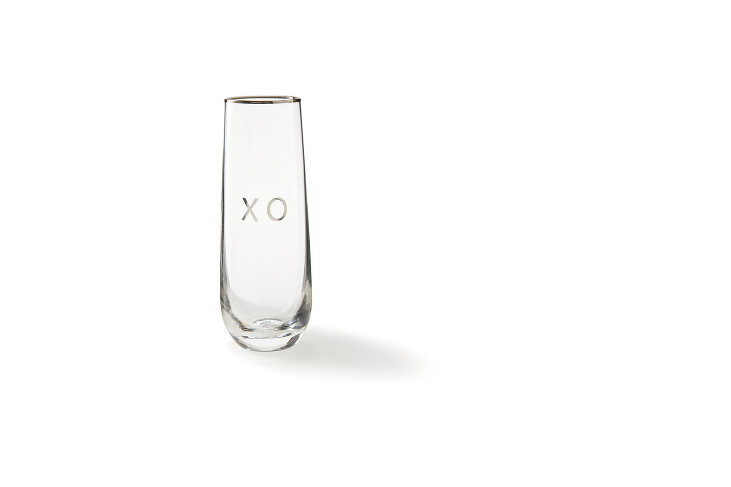 XO Stemless Champagne Flutes, Set of 2
