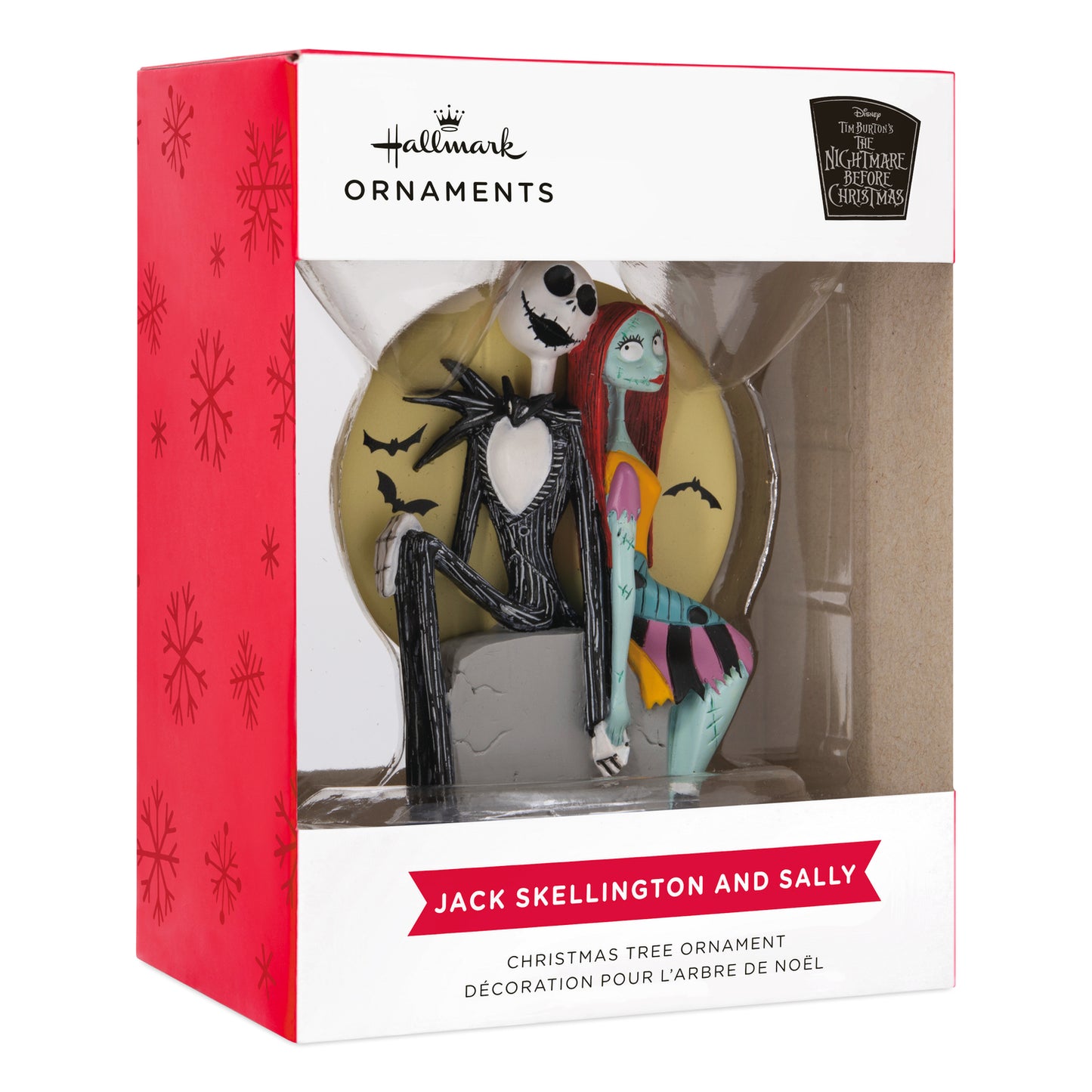 Hallmark Christmas Ornament - Disney Tim Burton's The Nightmare Before Christmas Jack and Sally on Tombstone