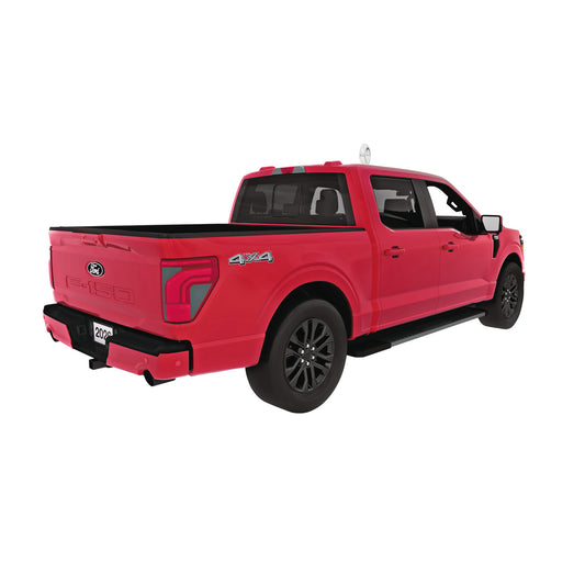 2025 Ford F-150 2026, metal — 2026 Hallmark Keepsake Christmas ornament in vibrant red, showcasing angled rear view with detailed features.