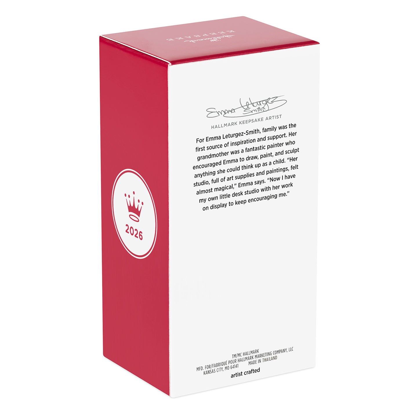 Marvel Deadpool The Merc With a Heart — 2026 Hallmark Keepsake Christmas Ornament box packaging with artist details.
