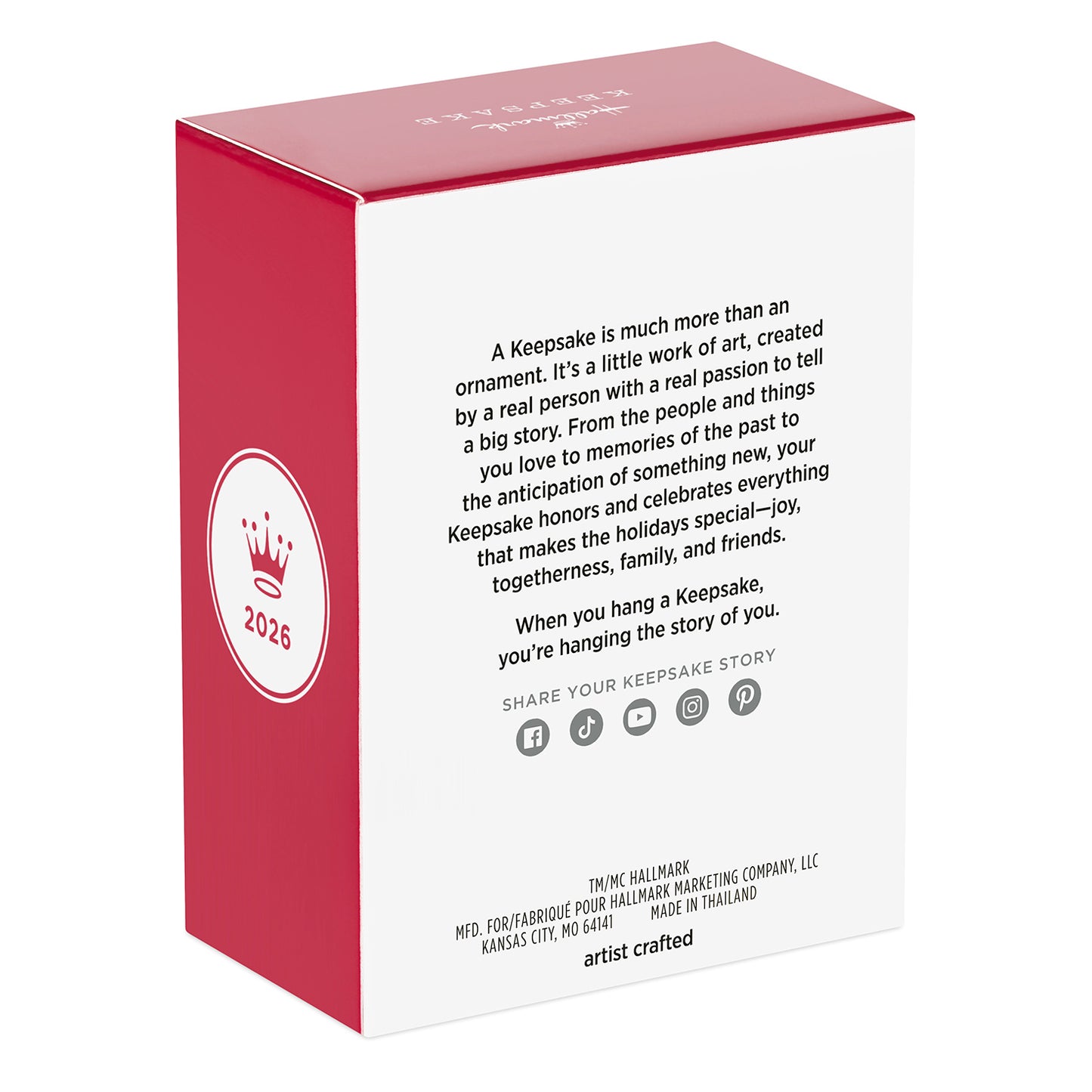 Dr. Seuss's The Cat in the Hat Clever Cat — 2026 Hallmark Keepsake Christmas Ornament boxed details, showing craftsmanship and brand messaging.
