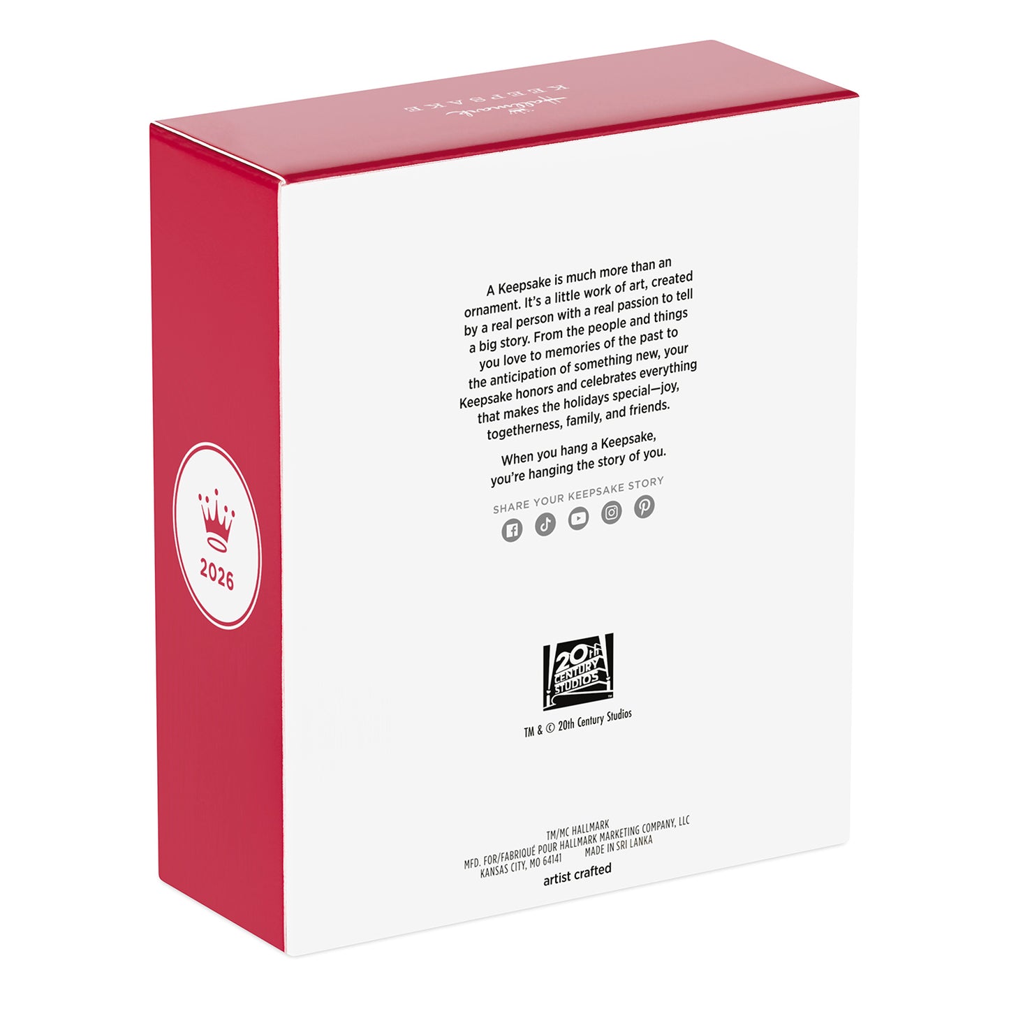 Aliens UD-4L 'Cheyenne' Dropship — 2026 Hallmark Keepsake Christmas Ornament packaging rear view with product details and logo.