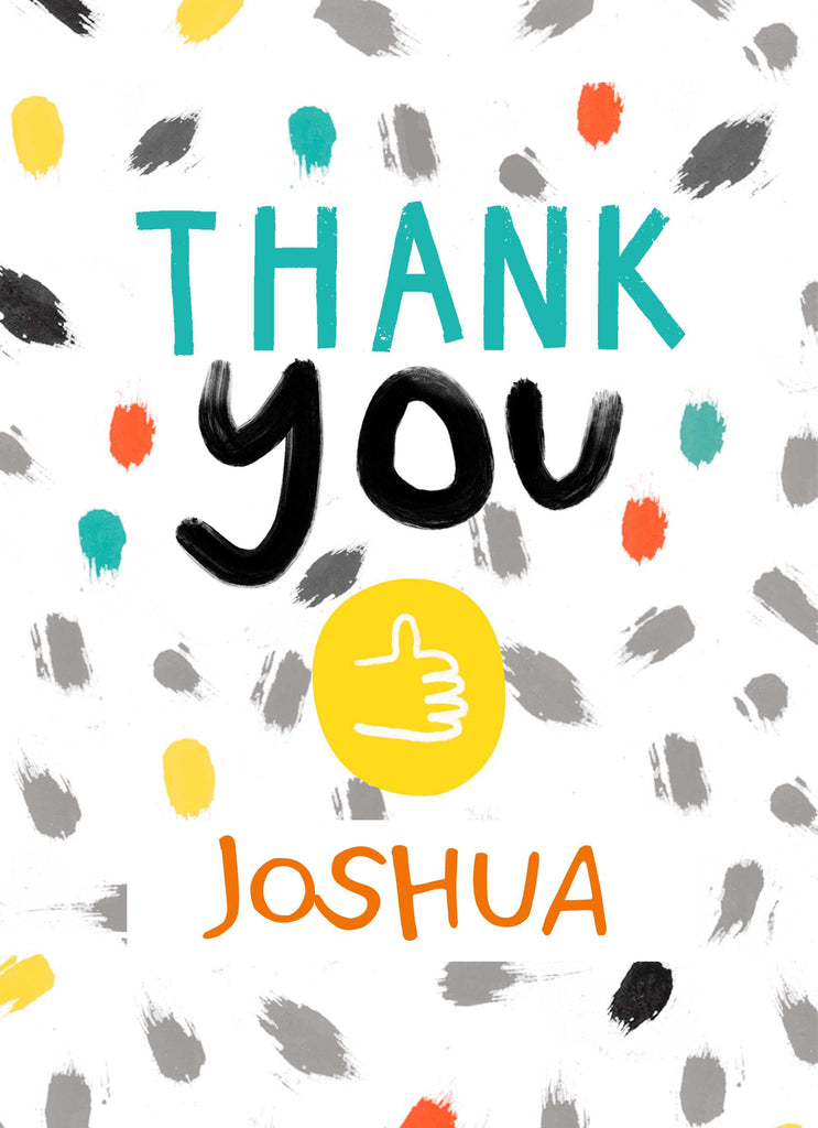 Contemporary Thank You Editable Thumbs Up