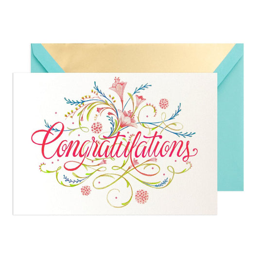 Hallmark Signature Congratulations Card - Floral Flourishes
