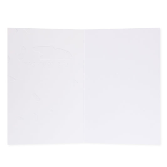 Halcyon by Hallmark All Occasion Card – Abstract Shapes, inside view showing blank textured stock for personal messages.