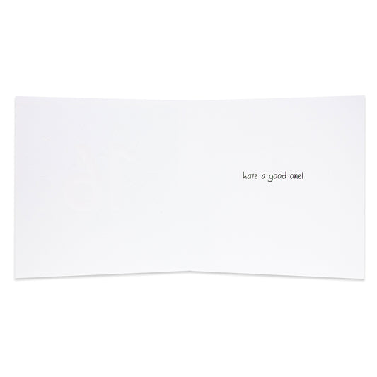 Hallmark Happy Jackson 16th Birthday Card - Hugely Happy, inside view, features handwritten message 'have a good one', plain white background.