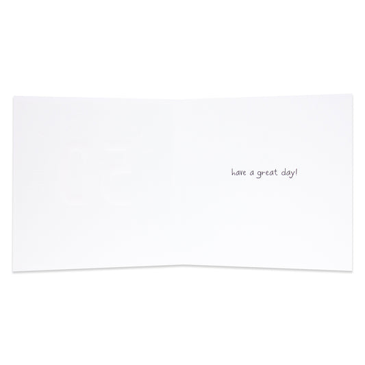 Hallmark Happy Jackson 21st Birthday Card - Big-Time, inside view, featuring a handwritten message 'have a great day!' in a clean white layout.