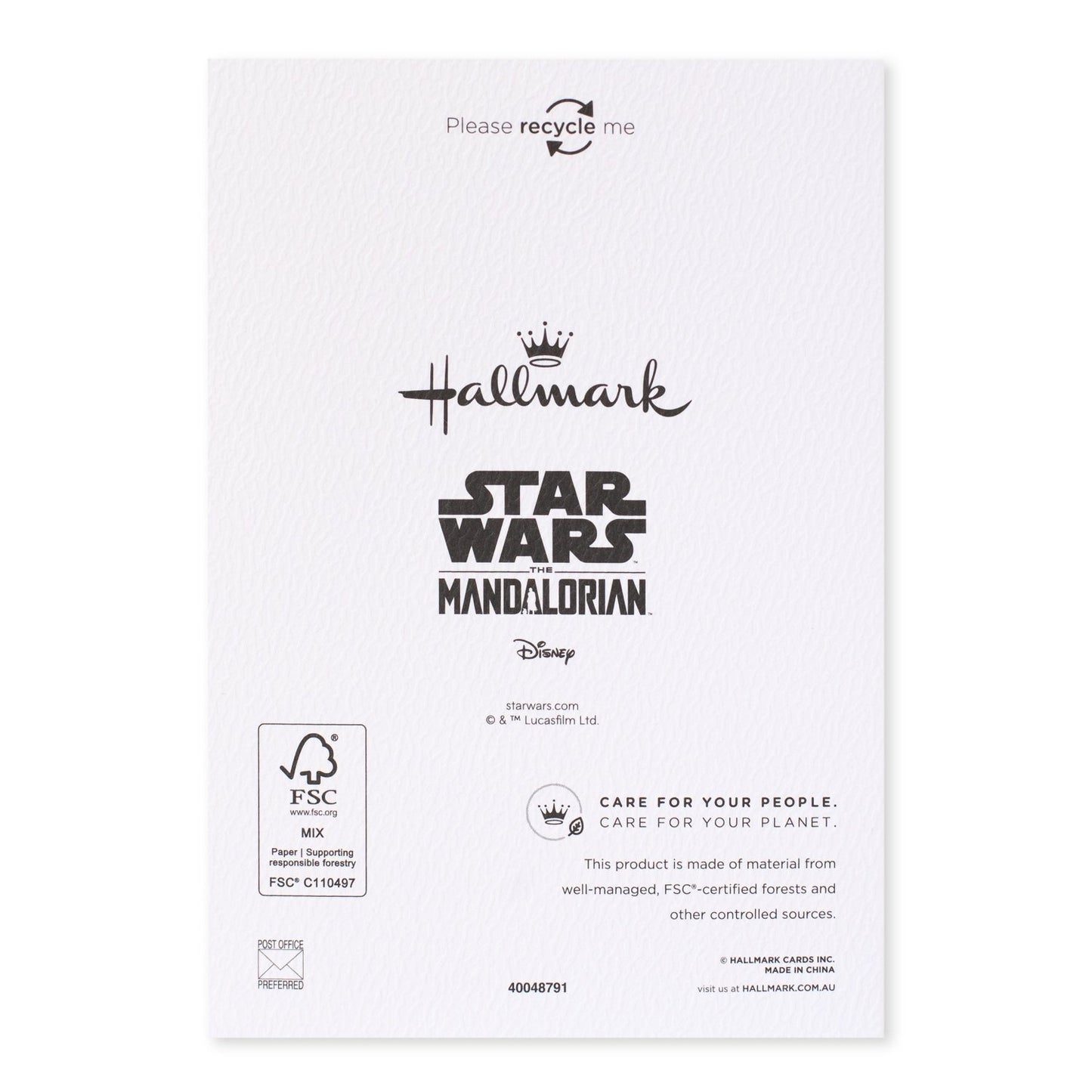 Hallmark x Disney Star Wars The Mandalorian 10 Pack Boxed Charity Christmas Cards - Tasty Treats