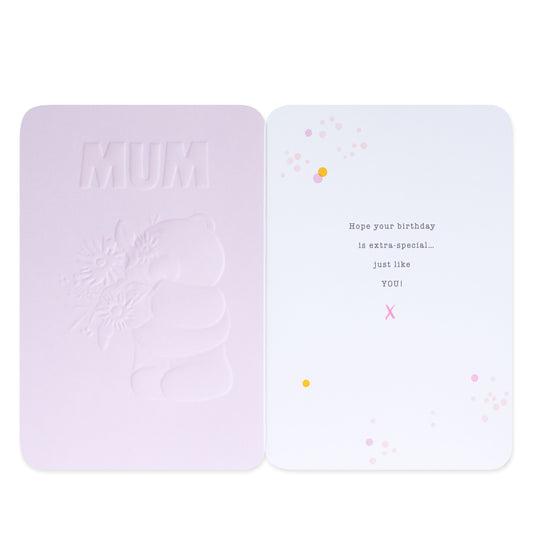 Hallmark Forever Friends Birthday Card for Mum - Love You Lots featuring embossed design and floral illustration on front.