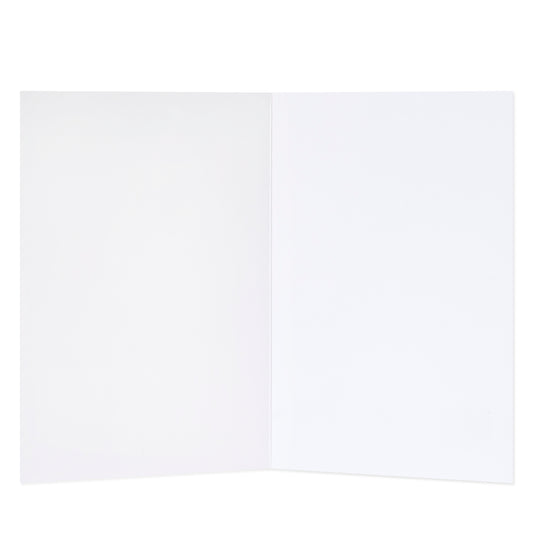 Hallmark Valentine's Day card - You're The One, blank inside view, showcasing clean white pages for personal message.