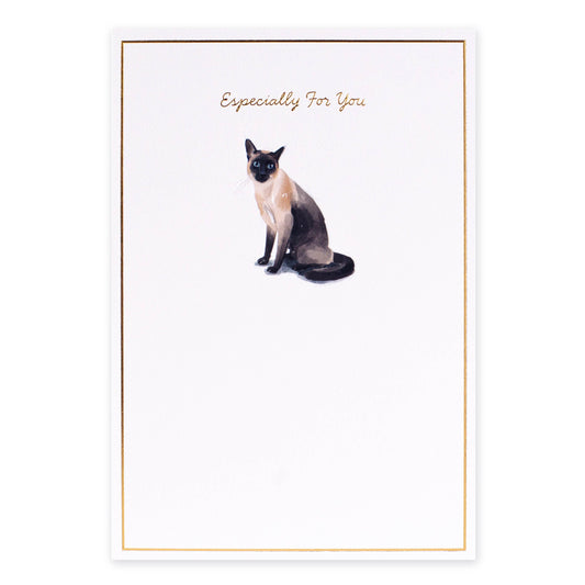 Hallmark Whimsical Whiskers Especially For You Greeting Card - Siamese Cat