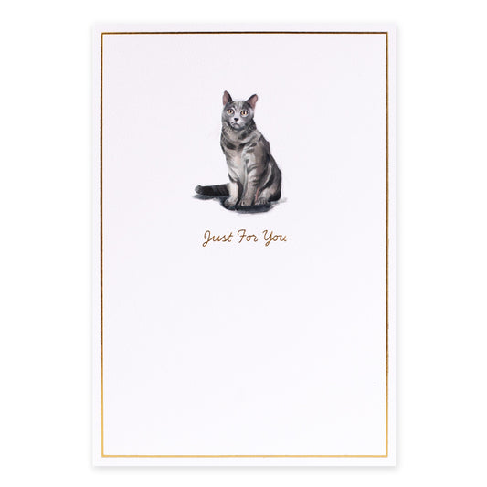 Hallmark Whimsical Whiskers Just For You Greeting Card - Shorthair Cat