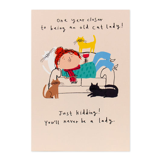 Hallmark Shoebox Birthday Card - Cat Lady