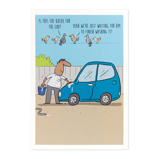 Hallmark Shoebox Greeting Card - Queue For The Loo