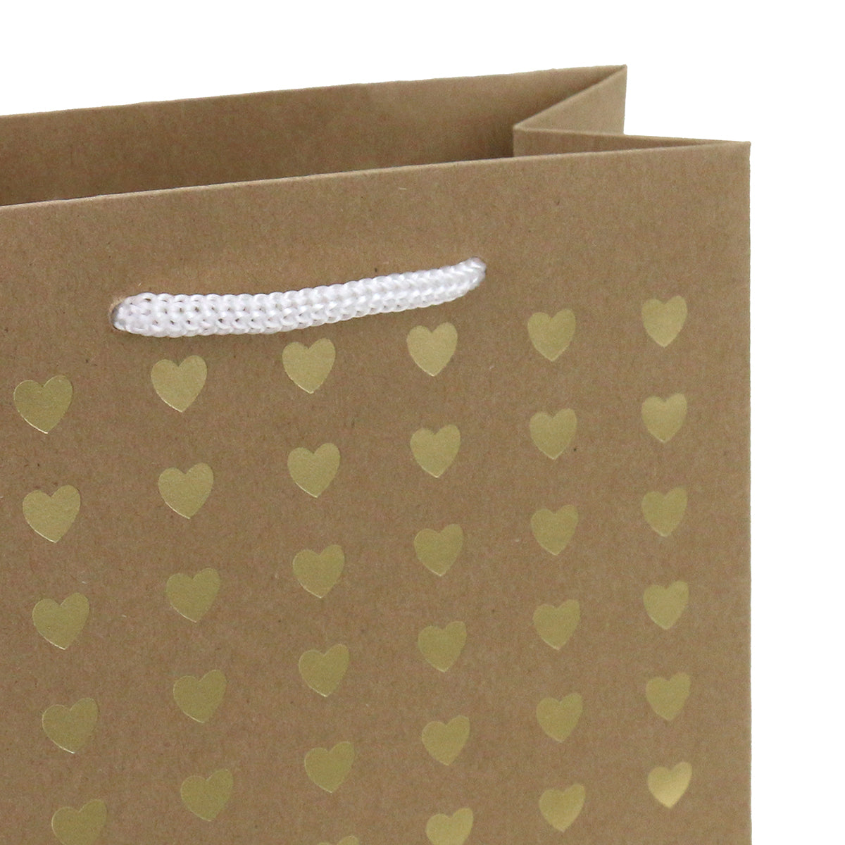 Hallmark Small Gift Bag - Kraft & Gold Hearts