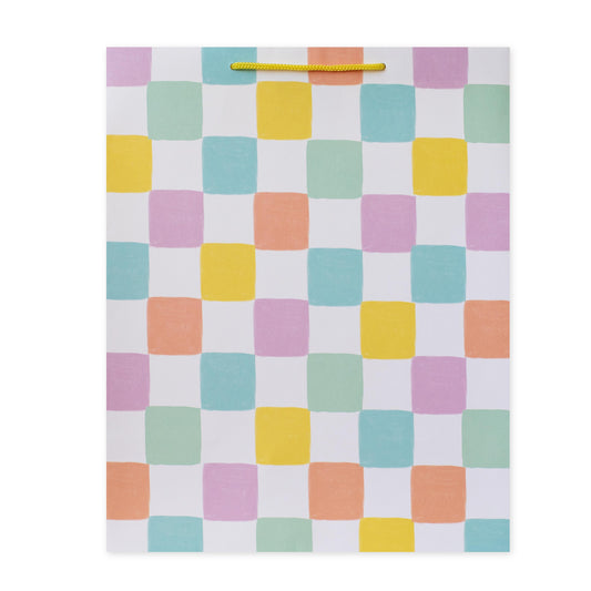 Hallmark Medium Bag - Pastel Grid Pattern