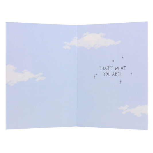 Connections from Hallmark Birthday Card For Daughter - Magical & Amazing inner design featuring light blue clouds and the message "that's what you are".