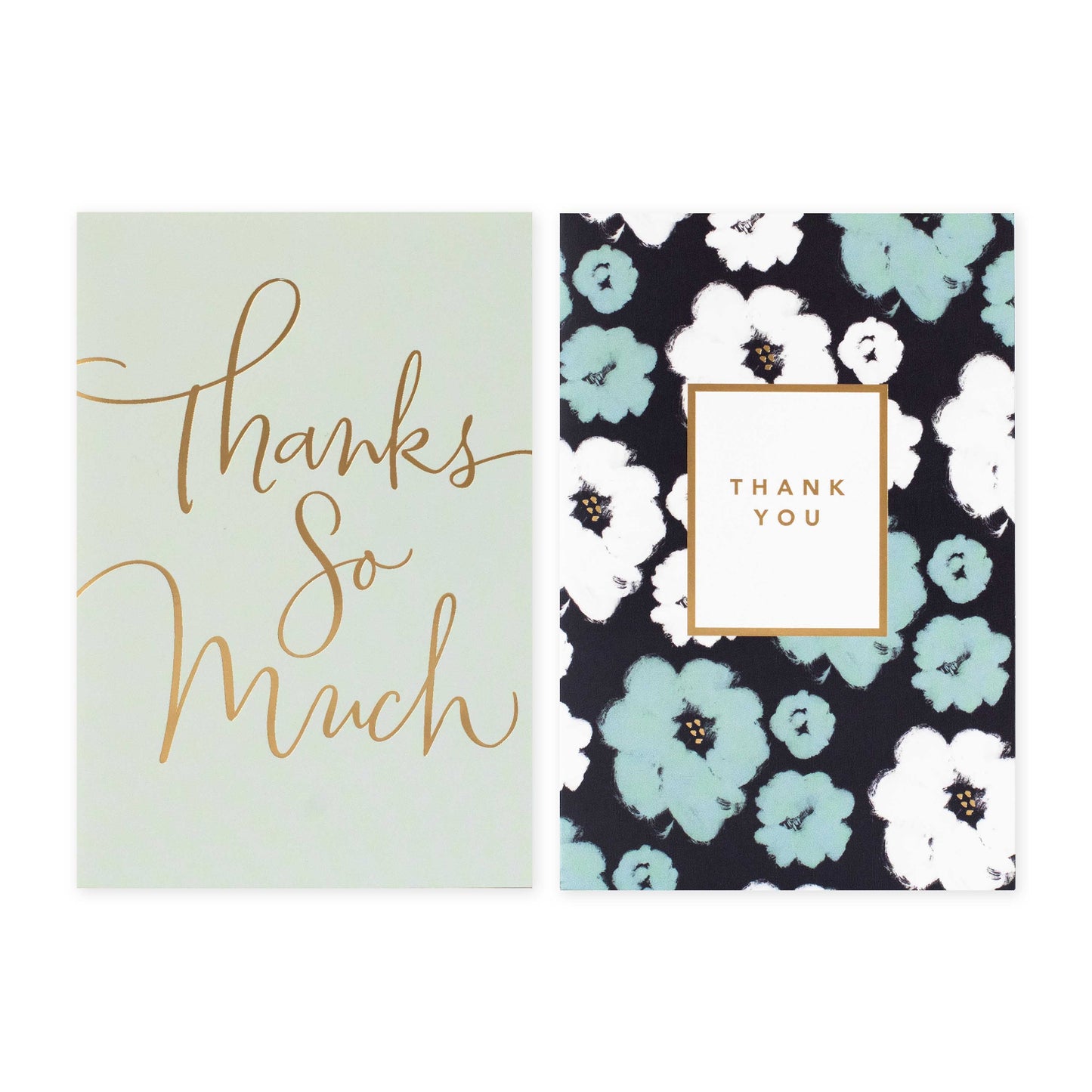 Hallmark Multipack of 12 Thank you Cards - 2 designs, Classic and Floral Thank You
