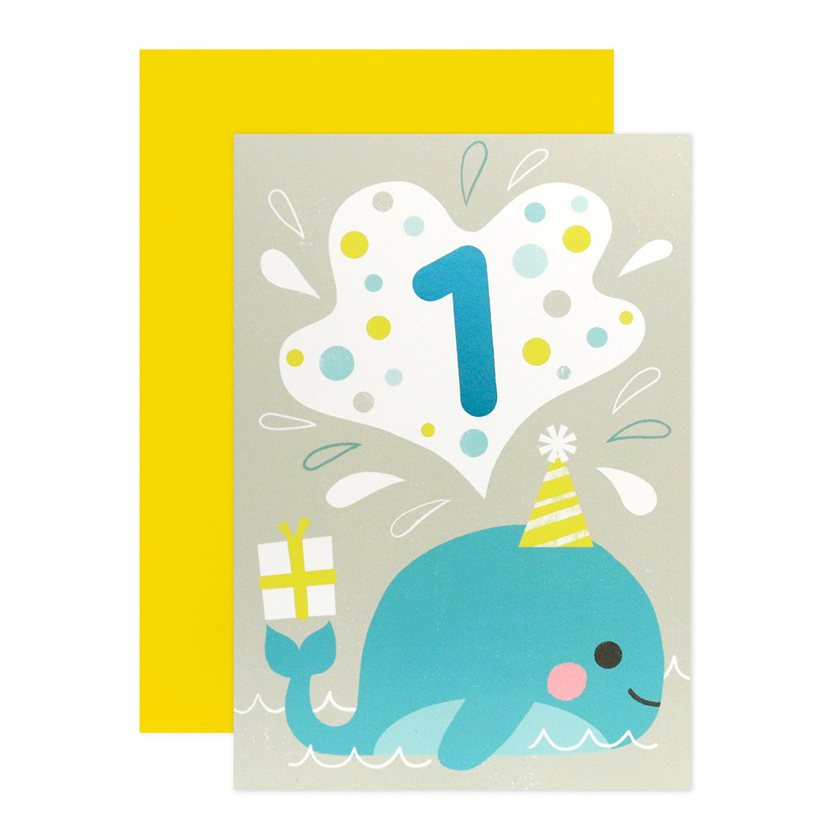 Connections from Hallmark 1st Birthday Card - Cute Whale