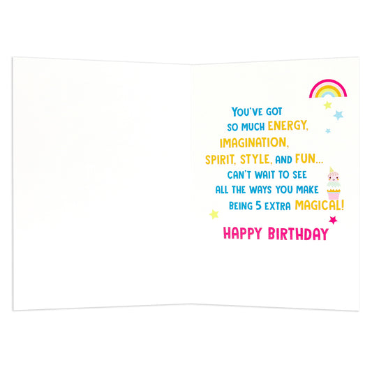 Connections from Hallmark 5th Birthday Card - Magical Unicorns