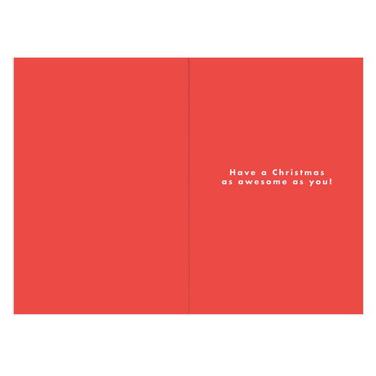 Hallmark Christmas Card - Grandson red inside view featuring message 'Have a Christmas as awesome as you!'.