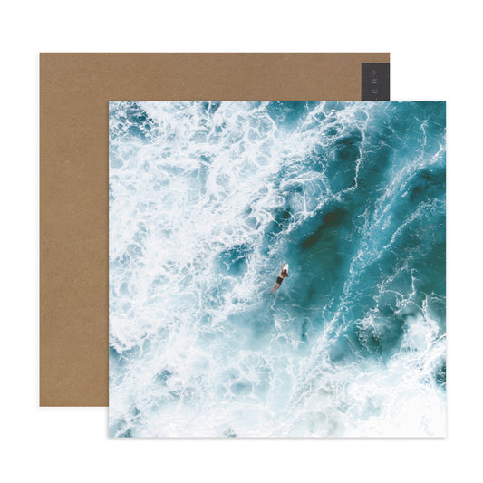 Hallmark x Donna Delaney Gallery Blank Greeting Card - Stradbroke Lone Surfer