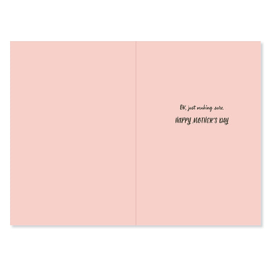 Hallmark Mother's Day Card - The Coolest inside view, featuring a pink background and black text for heartfelt wishes.