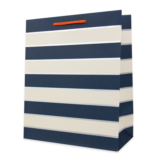 Hallmark Medium Gift Bag - Blue & White Stripes