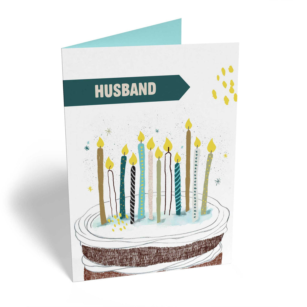 Husband Classic Birthday Cake Candles Celebrate
