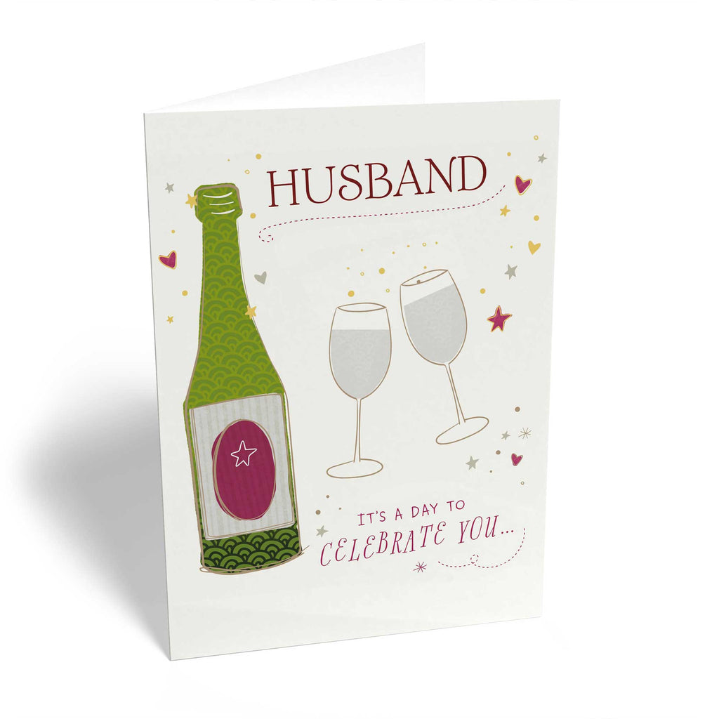 Husband Celebrate Fizz Glasses Cheers