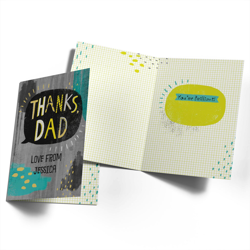 Thanks Dad Love From Speech Bubble Editable