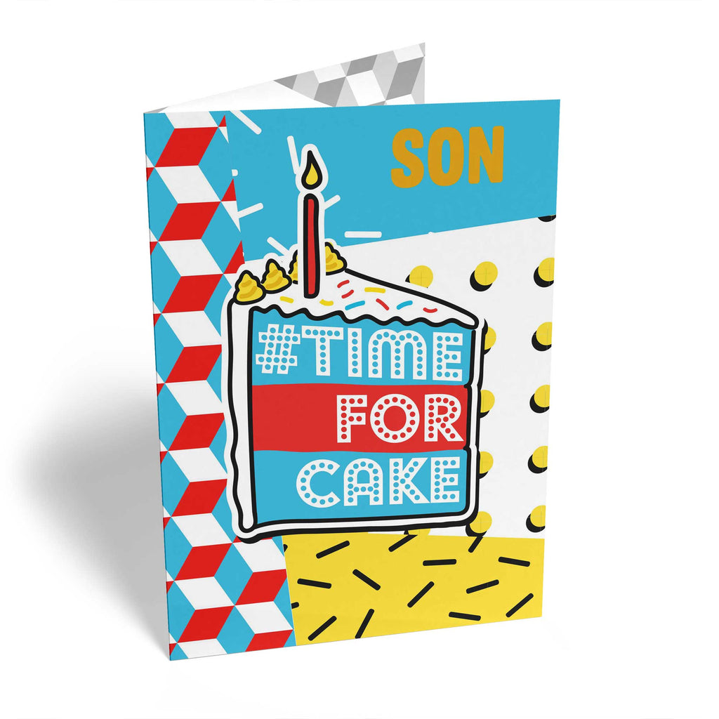 Son Cake Candles Multicoloured Pattern Editable
