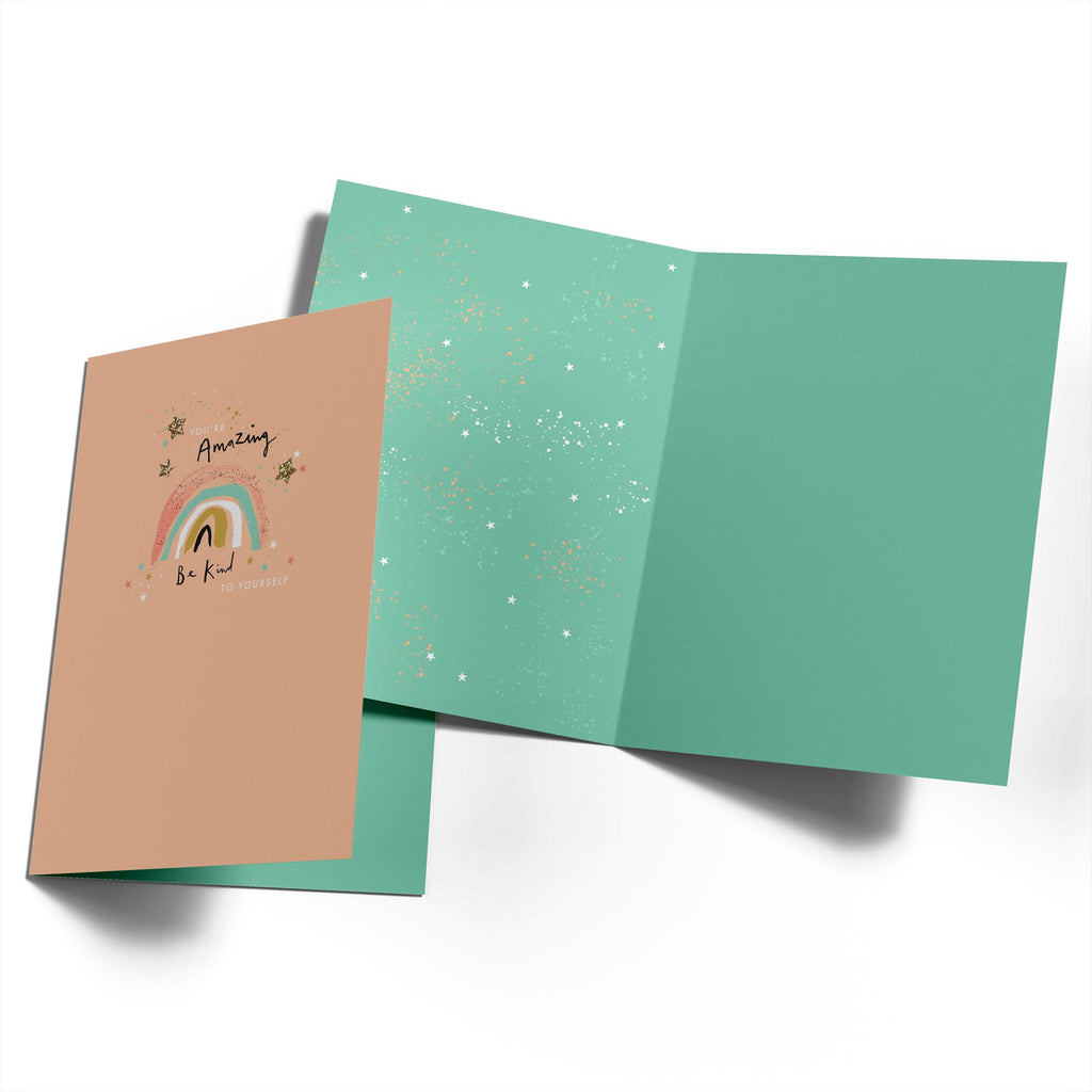 Contemporary Birthday Illustrated Rainbow Be Kind To Yourself