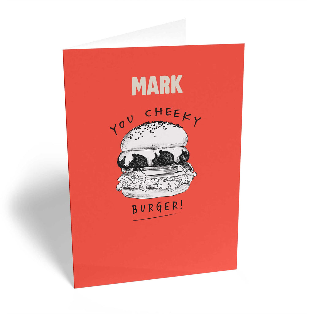 Funny Birthday Editable Illustrated Cheeky Burger