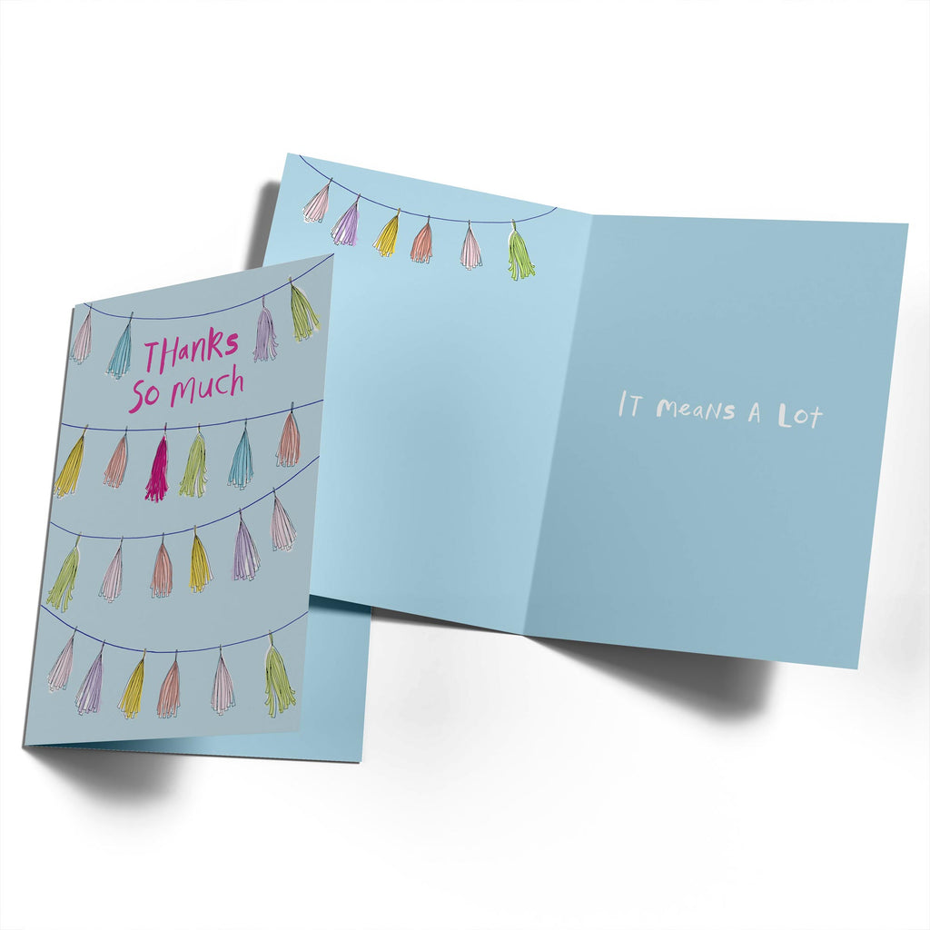 Classic Thank You Colourful Tassel Bunting