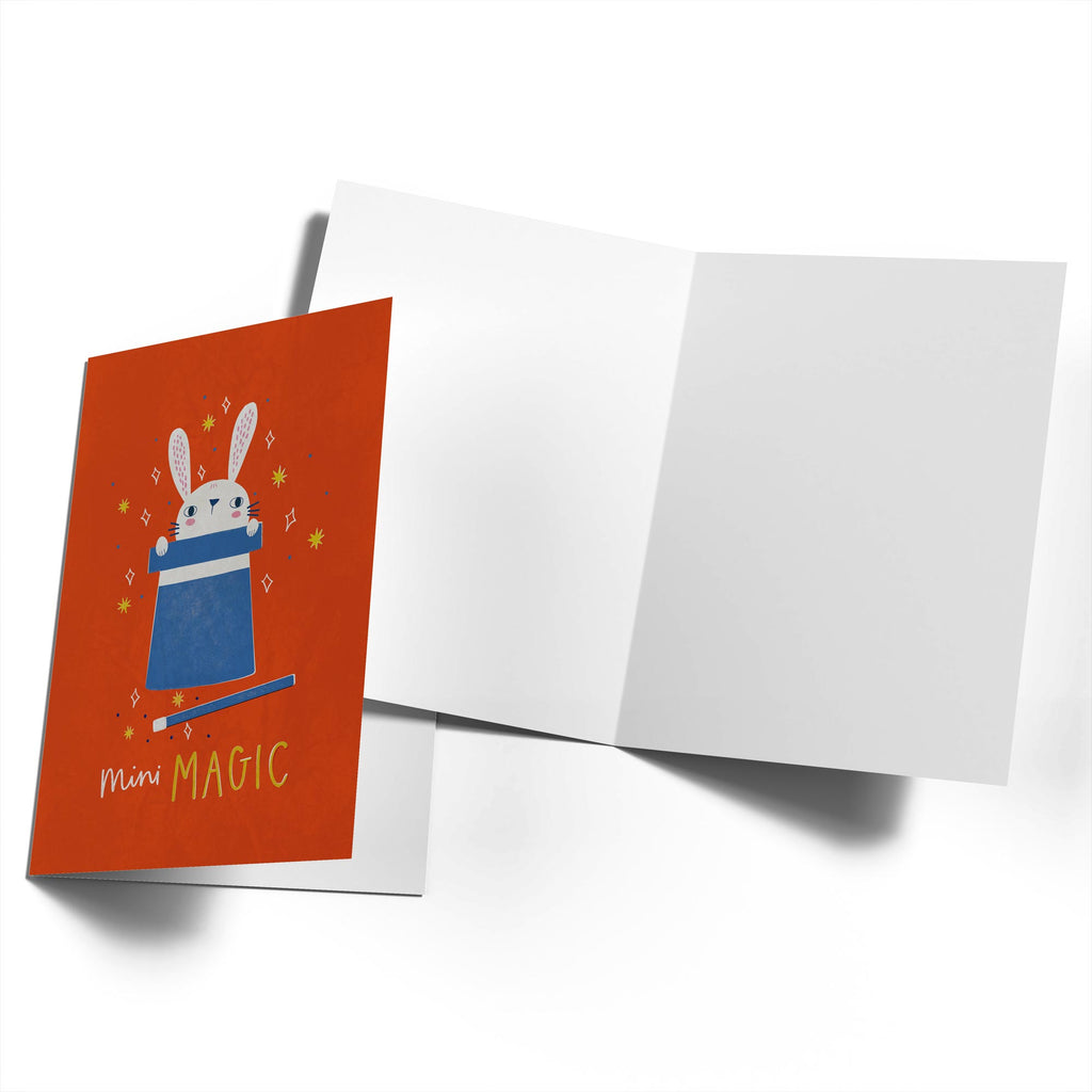 Rabbit And Magic Hat Birthday Card
