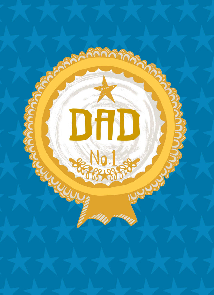 Dad Stars Number 1 Golden Medal