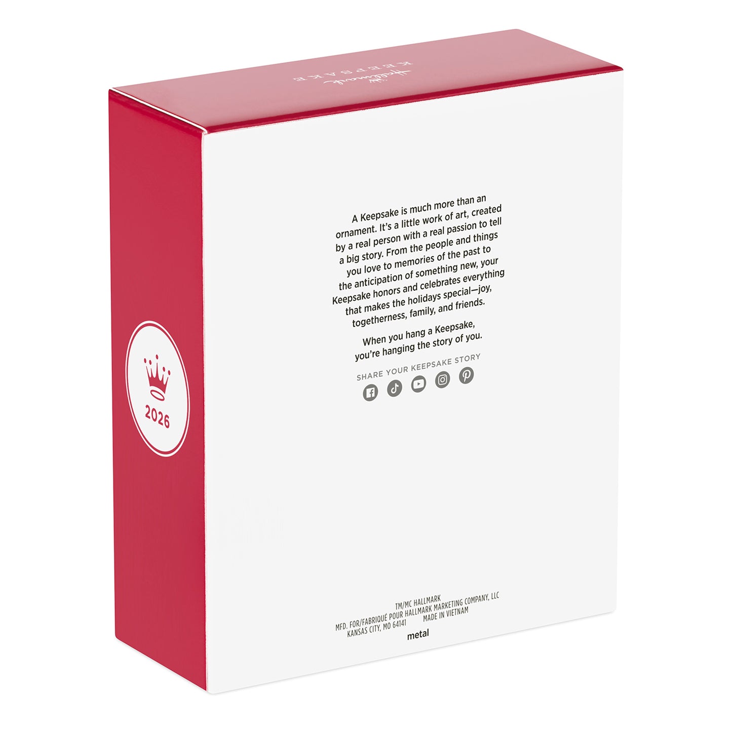 Star Trek: Picard U.S.S. Enterprise NCC-1701-G, Metal — 2026 Hallmark Keepsake Christmas Ornament, red and white packaging, detailed back.