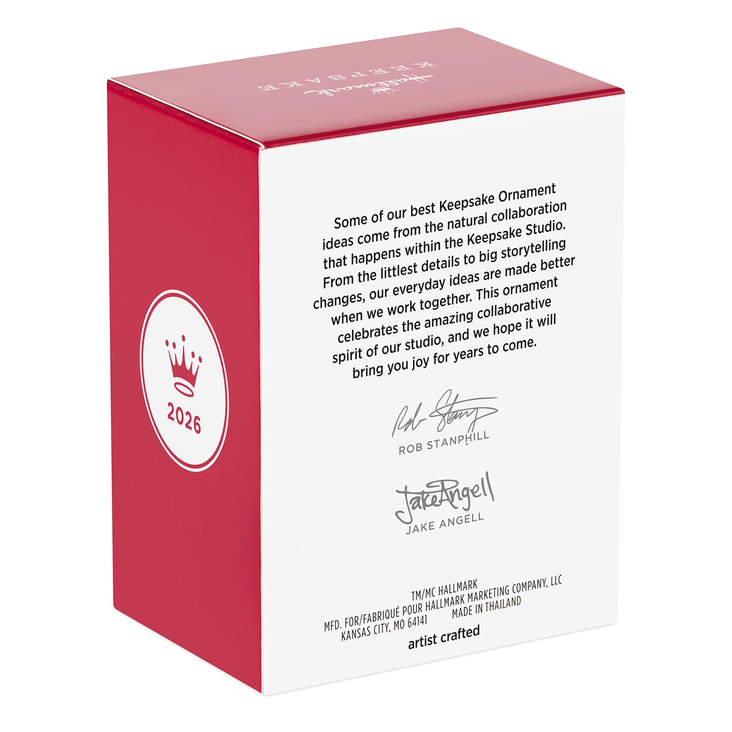 Elf Buddy the Elf — 2026 Hallmark Keepsake Christmas Ornament packaging box showing detailed design and signatures.
