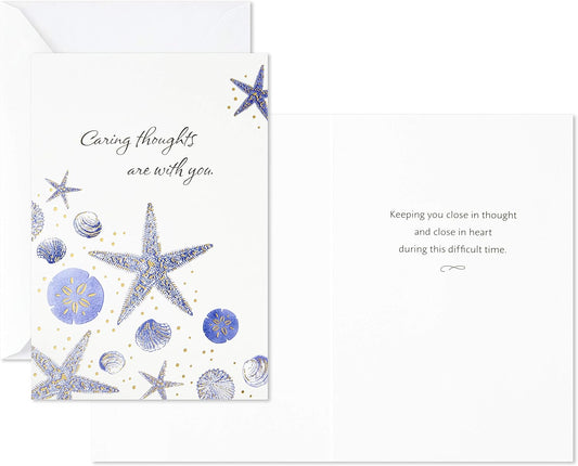 Hallmark Sympathy Cards Assortment, Watercolor Nature (12 Assorted Thinking of You Cards with Envelopes)