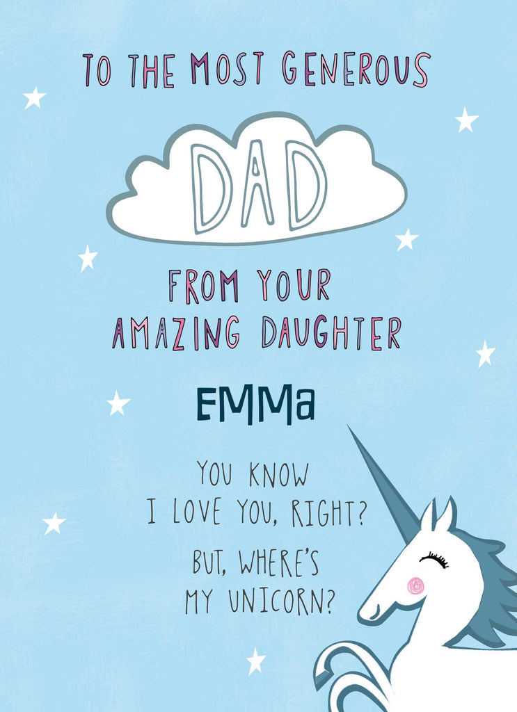 Dad From Amazing Daughter Cloud Unicorn