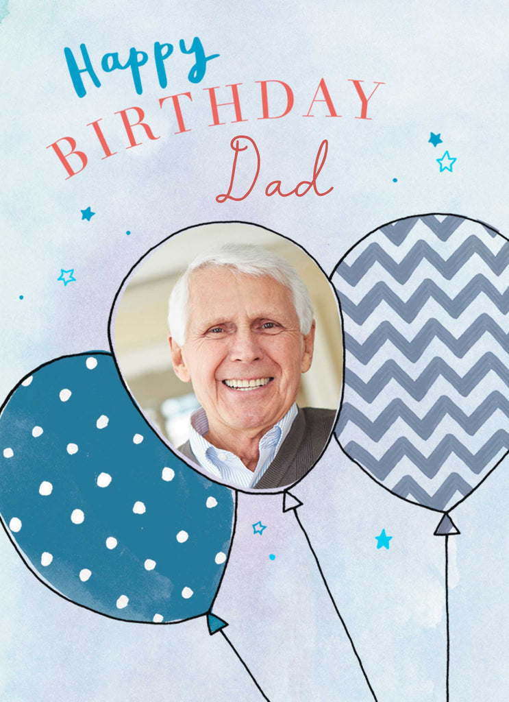 Dad Classic Happy Birthday Balloon Photo Upload