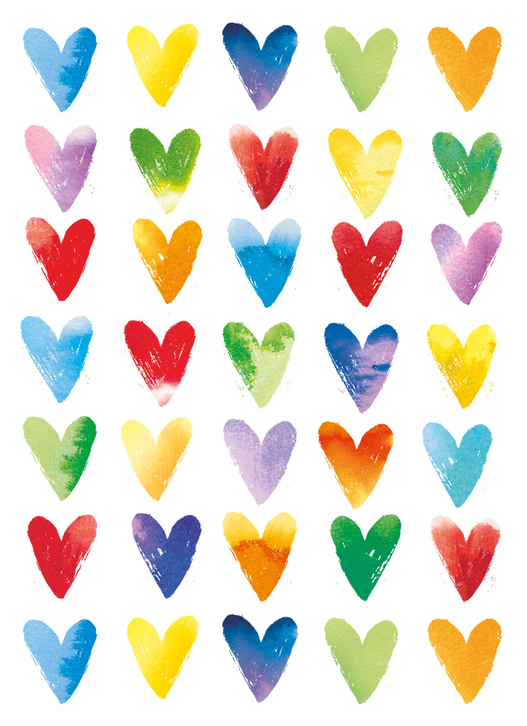Love Heart Coloured Pattern