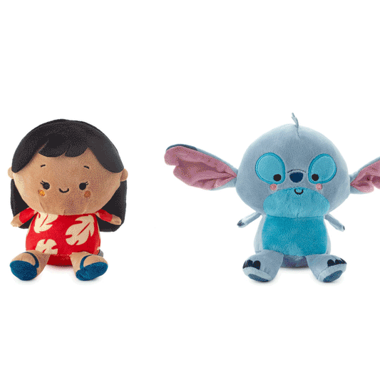 Better Together Disney Lilo & Stitch Magnetic Plush, 5.25" duo features colourful designs and embroidered details, side by side.