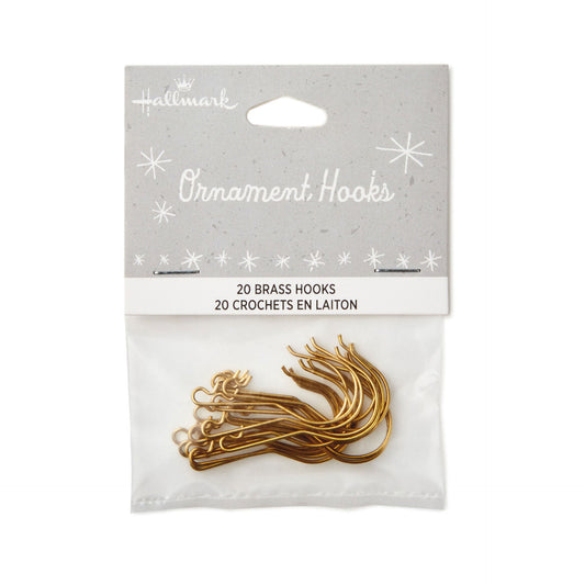 Ornament Hooks (Brass), Set of 20 — Hallmark Keepsake Christmas Ornament Accessory