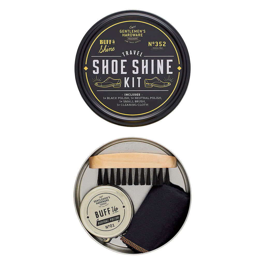 Travel Shoe Shine Tin
