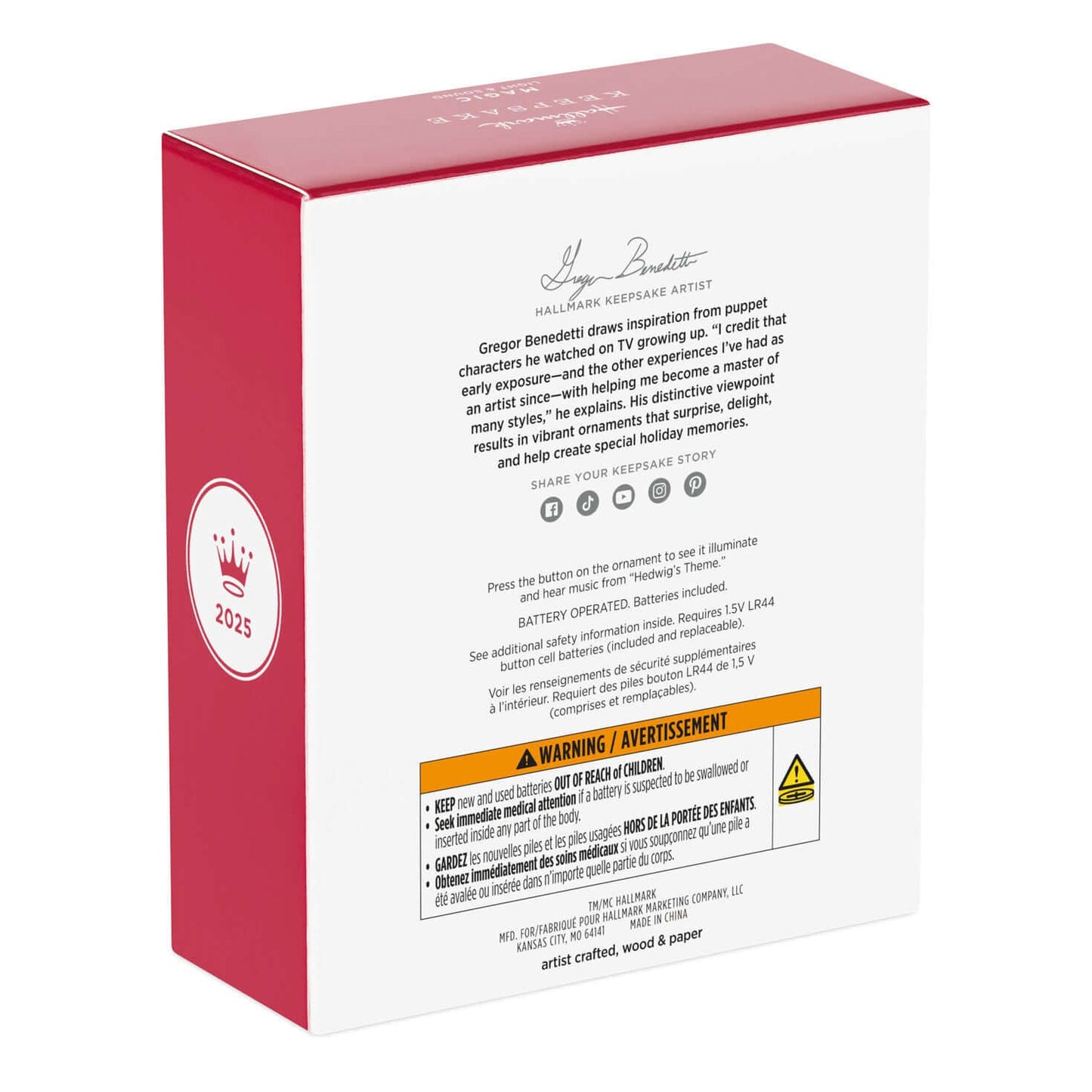 Harry Potter™ Hogwarts™ Musical Papercraft Ornament With Light — 2025 Hallmark Keepsake Christmas Ornament