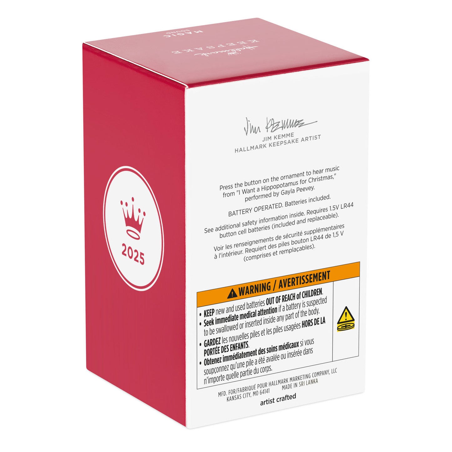 I Want a Hippopotamus for Christmas Musical Ornament — 2025 Hallmark Keepsake Christmas Ornament