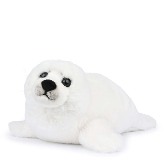 WWF ECO Seal White - 38 cm - 15" plush toy, made from 100% recycled PET, featuring a soft and detailed design.